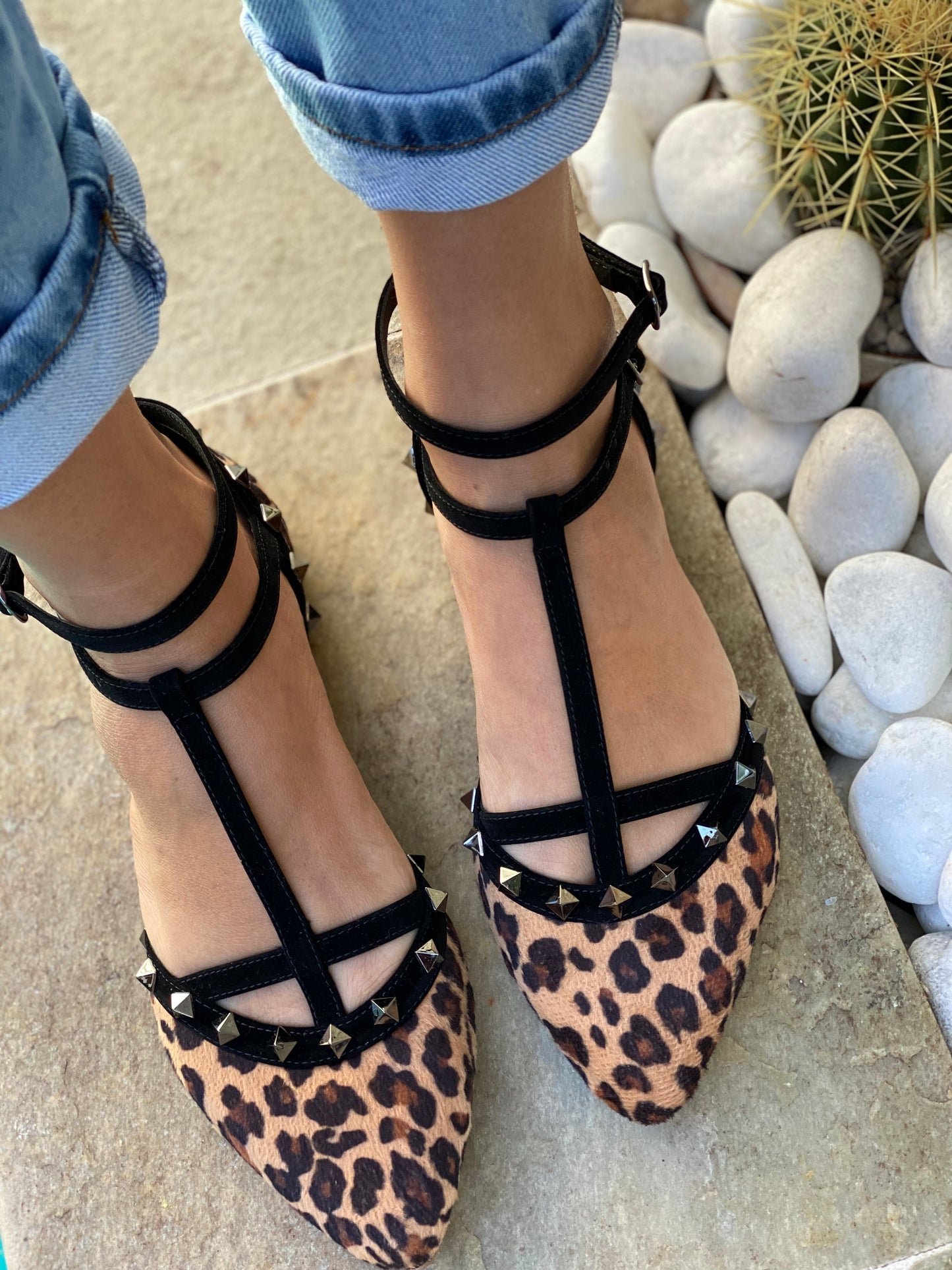 Spike Flat Shoes